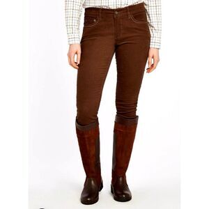 Dubarry of Ireland Honeysuckle Corduroy Jeans Women’s US 10 Brown Stretch Slim